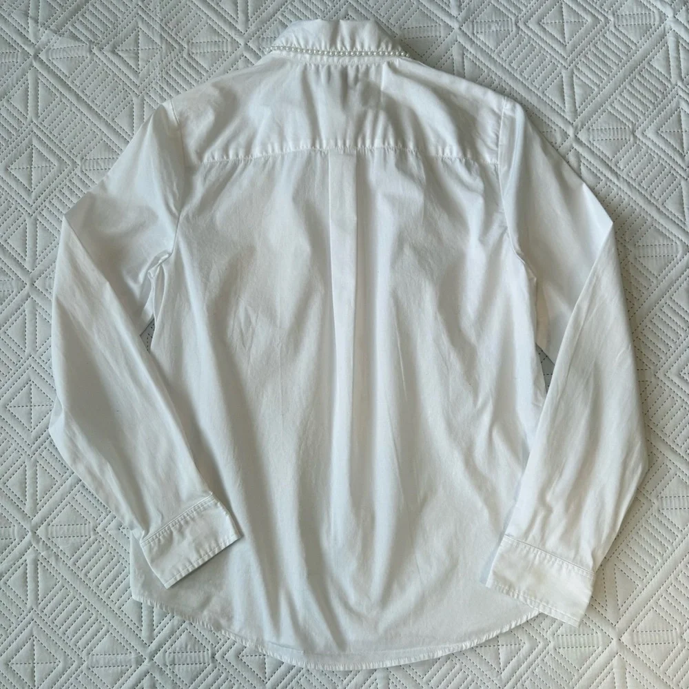 J. Crew Factory Button-up shirt with pearl collar Size S